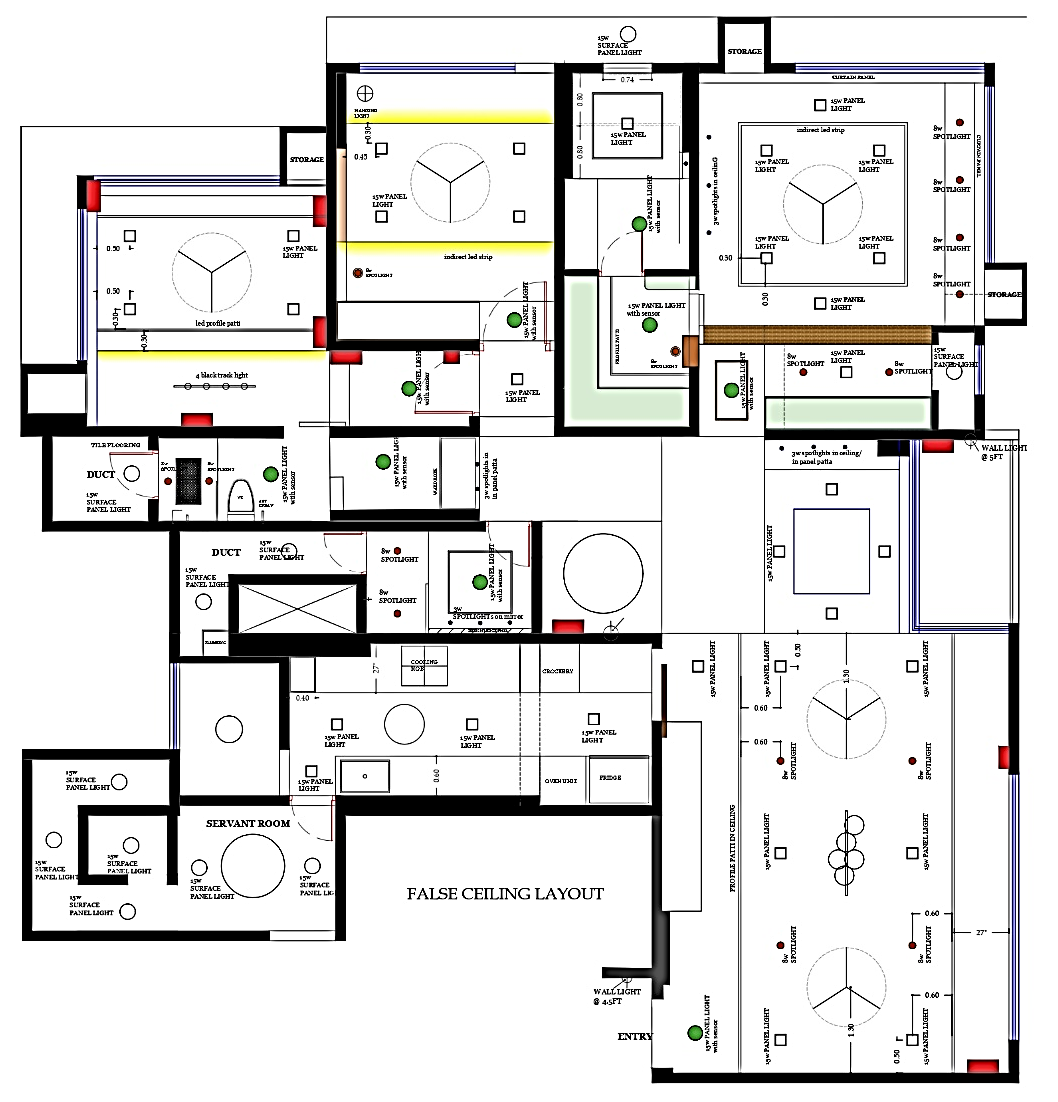 Dining area ceiling detail drawing