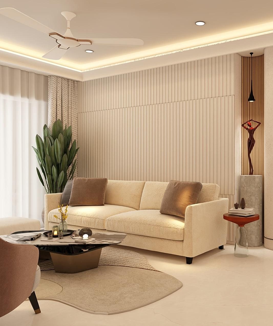 4BHK residence dining and living area at Raymonds, Thane