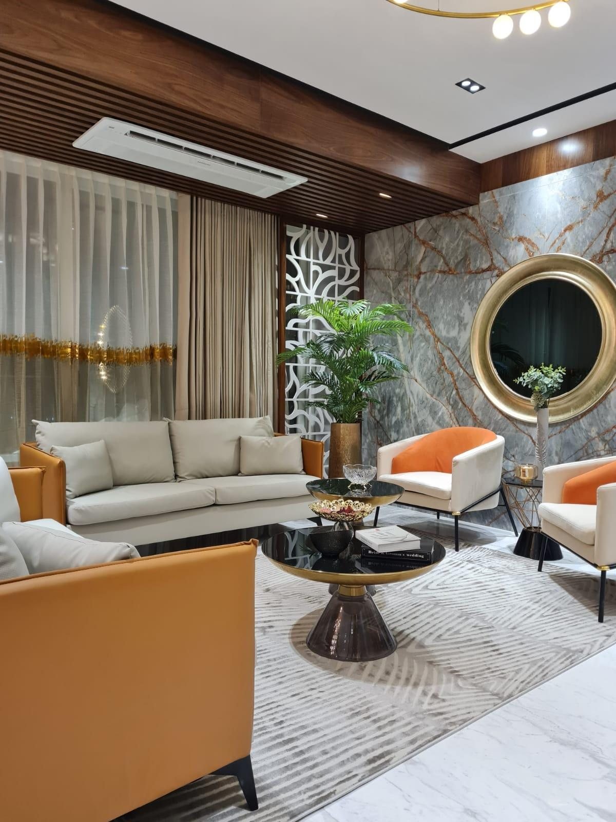 Show flat entrance foyer at Ruparel Jewels, Parel, with backlit unit signage