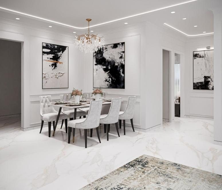 Show flat dining area in Dombivli