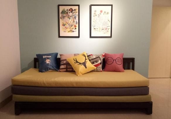 Weekend home daybed nook in Goa